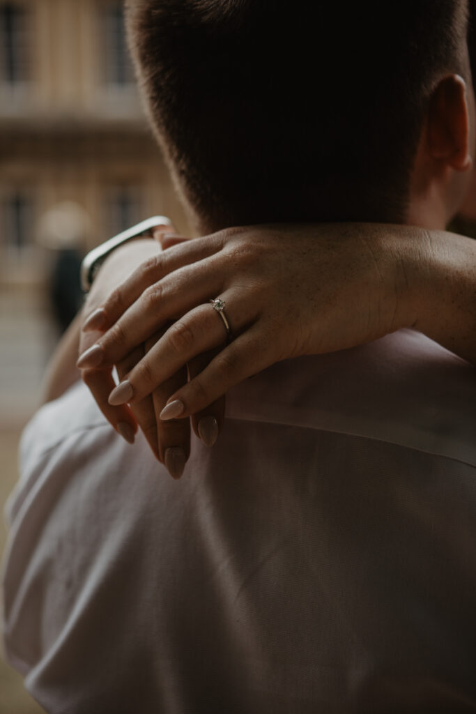 a couple during a surprise proposal photoshoot