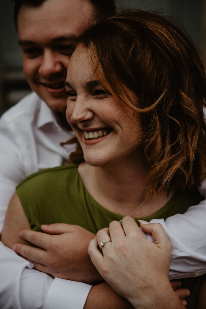 a couple during a proposal photoshoot