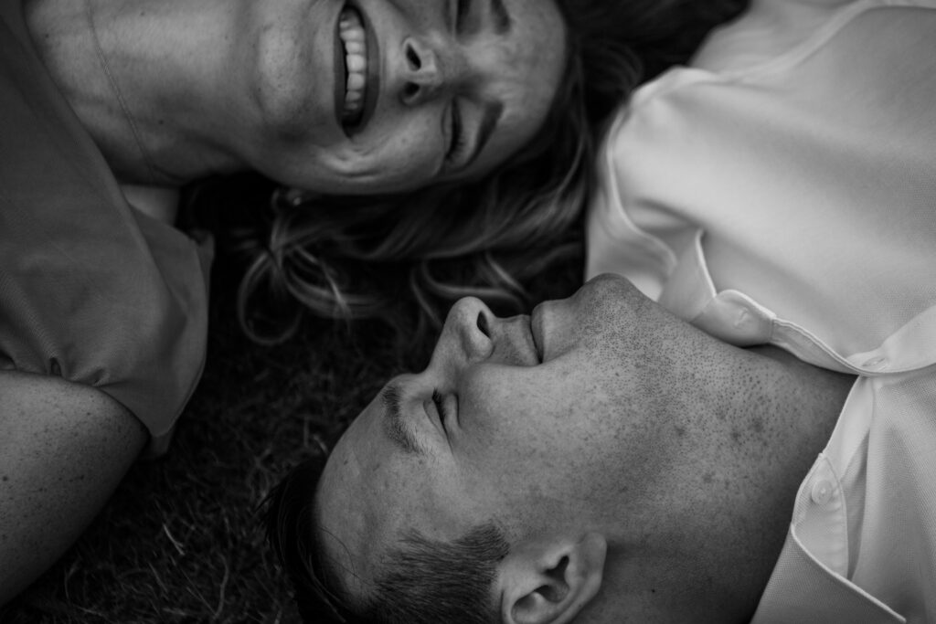 a couple during an engagement photoshoot